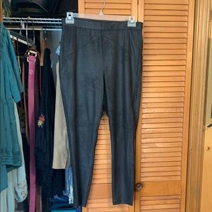 Free People Black Faux Suede Leggings